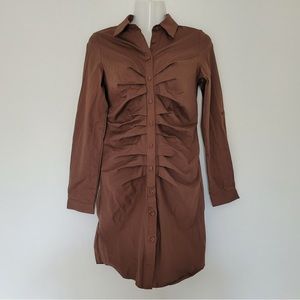 Fashion Nova Brown Shirt Dress